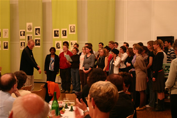 28. LYM chorus waiting for the conductor to begin